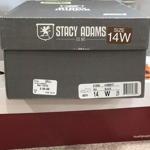 Mens Black dress shoes. Lace up size 14 Wide - Picture 3 of 3